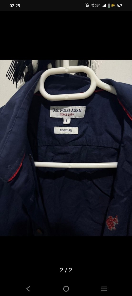 Erkek Lacivert Düğmeli Uzun Kollu Gömlek - Görsel 2