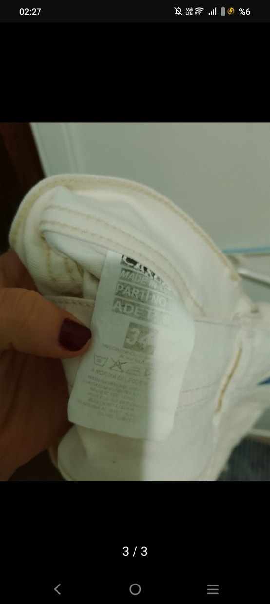 Beyaz Bel Kemerli Regular Fit Denim Pantolon - Görsel 3