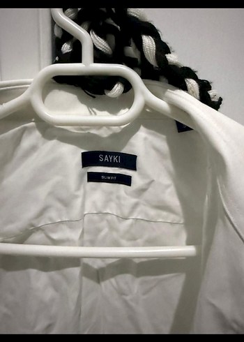 Beyaz Keten Erkek Gömlek, Uzun Kollu, Düğmeli - Görsel 2