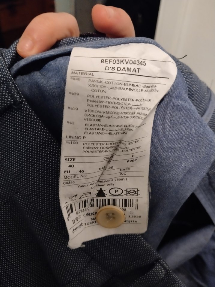 mavi grimsi Erkek Denim Pantolon - Görsel 3