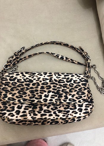 Kahverengi Leopar Desenli Kadın Omuz Çantası - Görsel 2