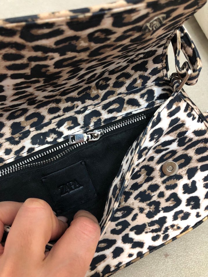 Kahverengi Leopar Desenli Kadın Omuz Çantası - Görsel 5