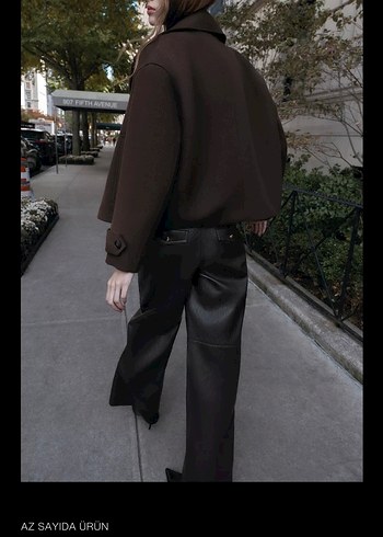 Kahverengi zara ceket - Görsel 4