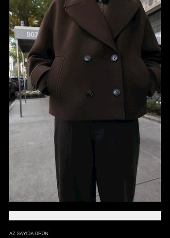 Kahverengi zara ceket - Görsel 6