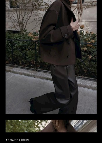 Kahverengi zara ceket - Görsel 5