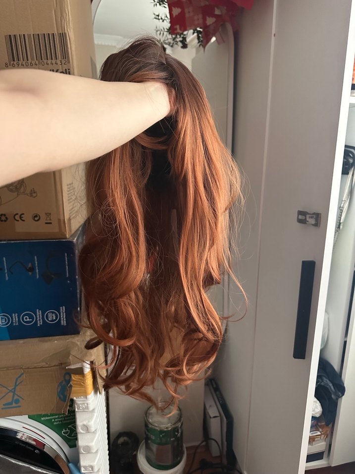 Bakır Drapeli İpek Görünümlü Saç Aksesuarı - Görsel 2