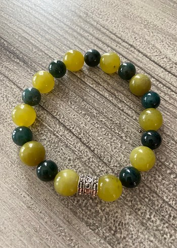 Yeşim ve Oliven doğal taş Kadın Bileklik - Görsel 2
