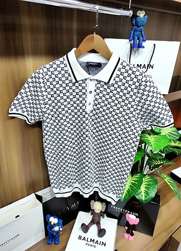 Balmain polo yaka triko t-shirt