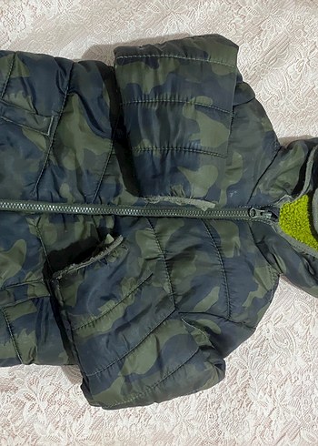 Erkek Çocuk Kamuflaj Fermuarlı Mont