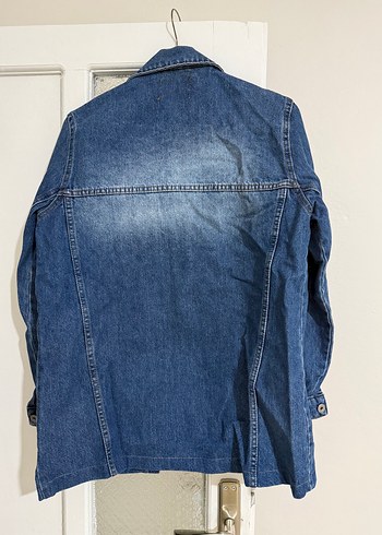 Diğer Düğmeli Mavi Kadın Denim Ceket