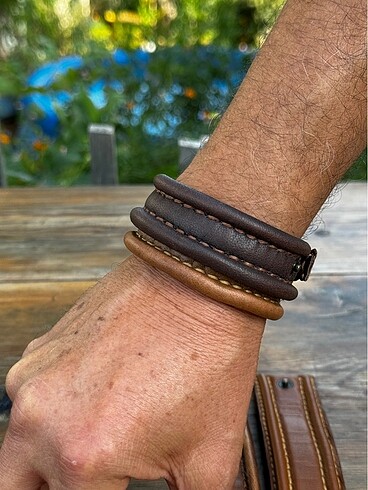 Handmade deri bileklik