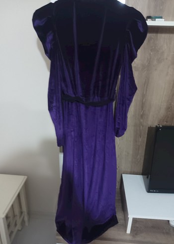 Uzun Mor Gotik Kadın Sabahlık - Görsel 4