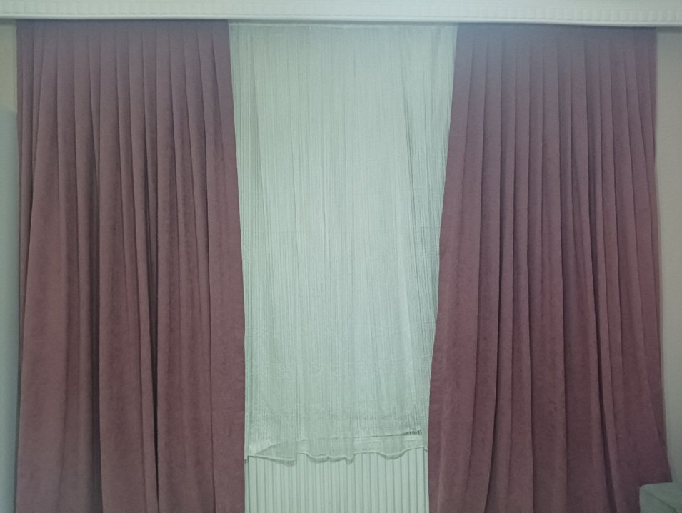 Pastel Pembe Düz Perde - Görsel 4