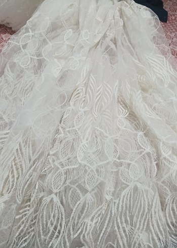 İşlemeli Beyaz Bohem Perde 3 metre boyu 2,5 - Görsel 2