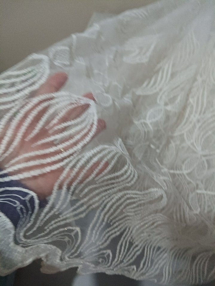 İşlemeli Beyaz Bohem Perde 3 metre boyu 2,5 - Görsel 4