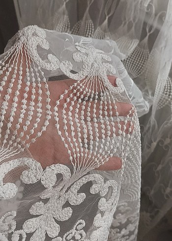 İşlemeli Beyaz Perde - Görsel 7