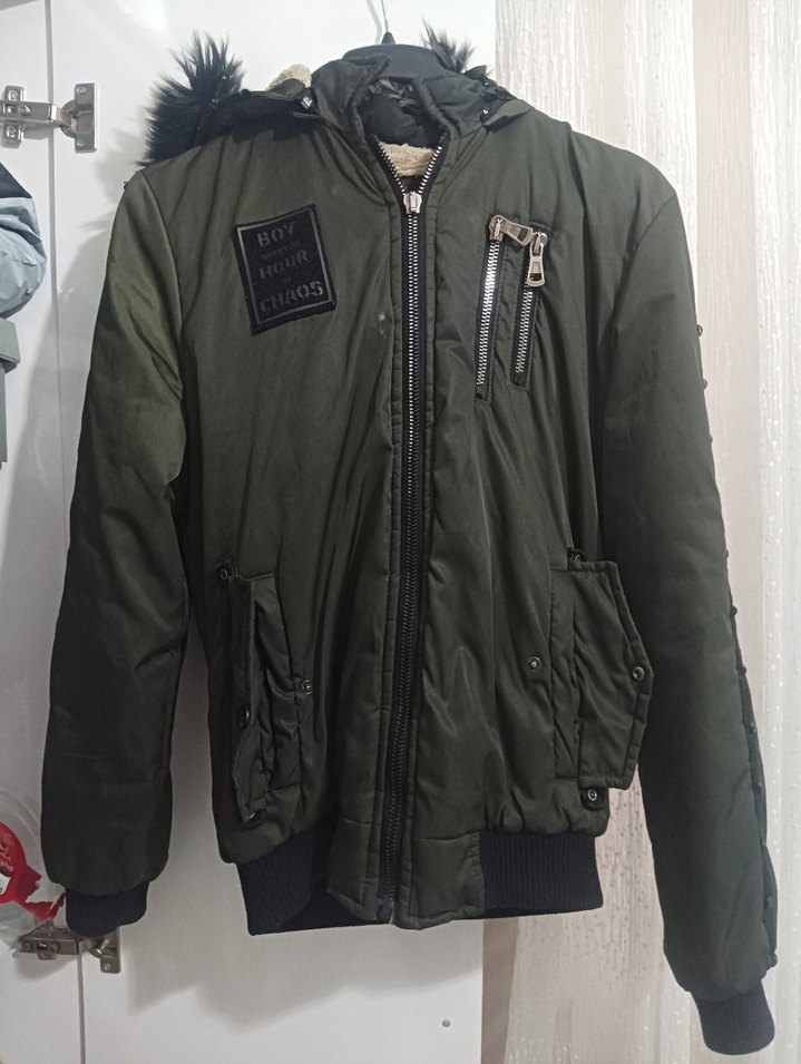 Gri Fermuarlı Erkek Çocuk Mont - Görsel 2