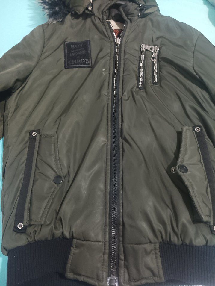 Gri Fermuarlı Erkek Çocuk Mont - Görsel 3