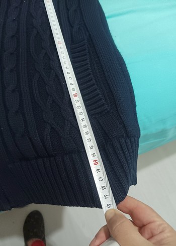 Erkek Lacivert Kapüşonlu Örgü Hırka - Görsel 5