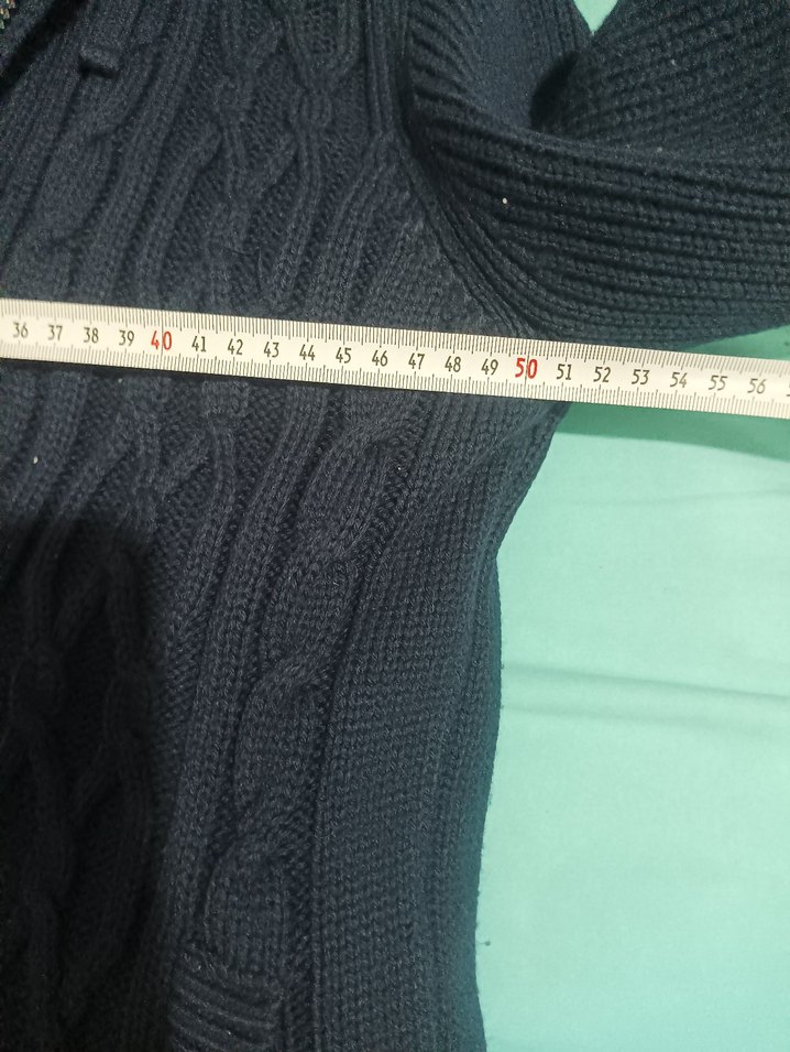 Erkek Lacivert Kapüşonlu Örgü Hırka - Görsel 4