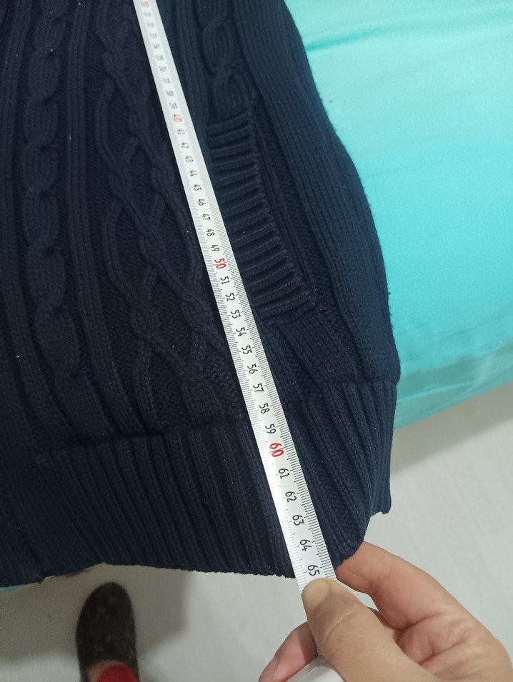 Erkek Lacivert Kapüşonlu Örgü Hırka - Görsel 5