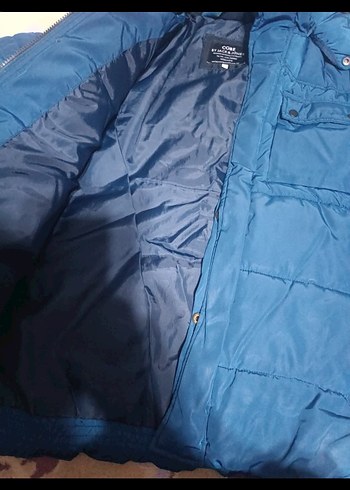 Düğmeli Lacivert Erkek Mont - Görsel 2