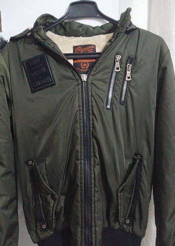 Erkek Gri Fermuarlı Sokak Stili Mont - Görsel 2