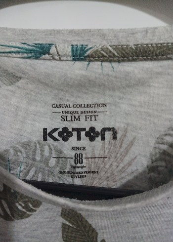 Gri Baskılı Koton Erkek Tişört - Görsel 6