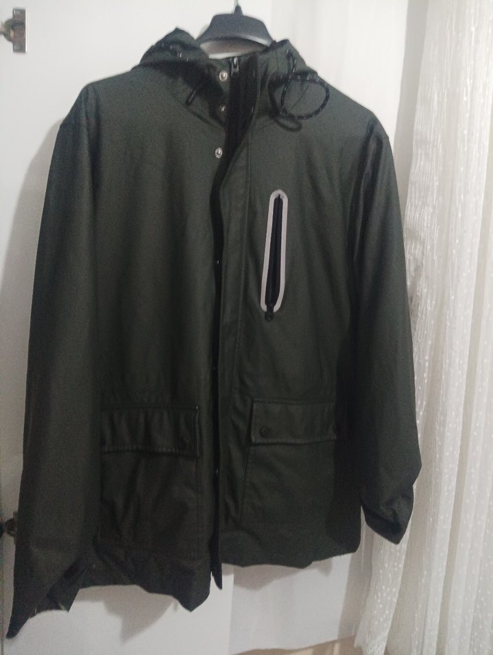 yeşil Kapüşonlu Erkek Street Wear Mont - Görsel 2