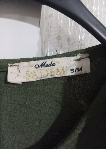 Kemerli Uzun Kol Yeşil Elbise - Görsel 5