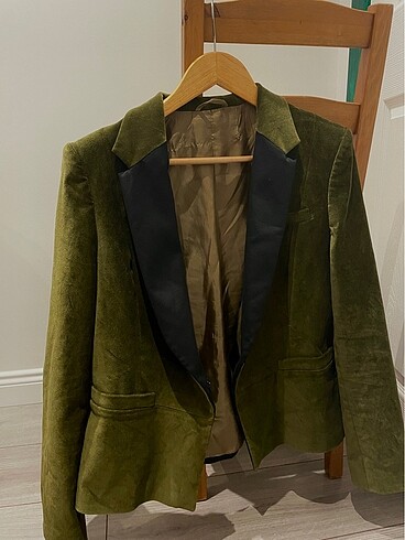 İpekyol Haki yeşili kadife blazer ceket