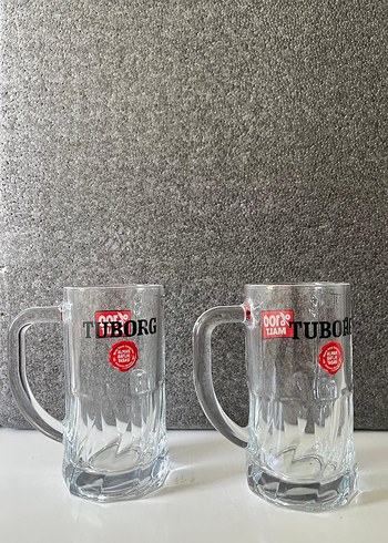 Tuborg Baskılı Gri Cam Bardak Seti