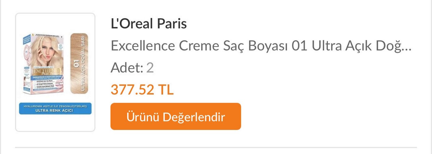 L'Oréal Excellence Pure Blonde Saç Boyası 01 Sarı - Görsel 2