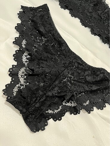 m Beden Dantelli bralet takım