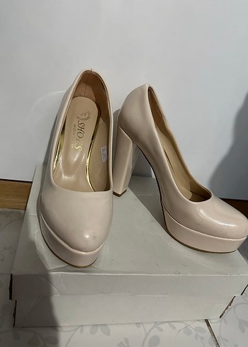 Diğer Diger Kadın Bej Platform Topuklu Stiletto