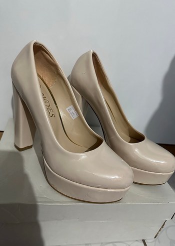 Diger Kadın Bej Platform Topuklu Stiletto