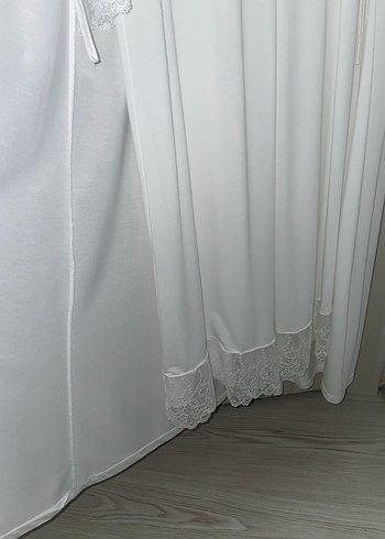 Uzun Kollu Beyaz Kadın Sabahlık takım hamile giyim lohusa - Görsel 6