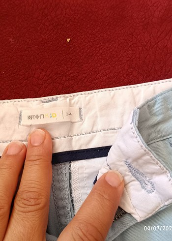 Koton Düğmeli açik mavi Erkek Çocuk Şortu