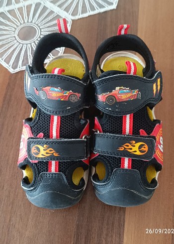 Renkli Baskılı Erkek Çocuk Biker Sandalet