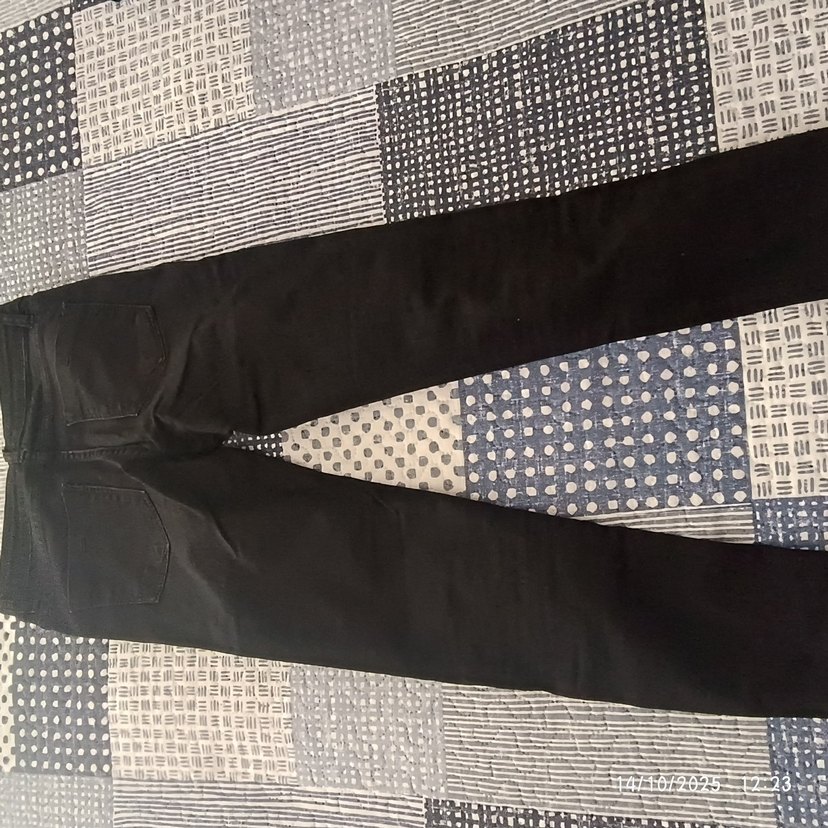 Kadın Siyah Regular Fit Denim Pantolon - Görsel 3