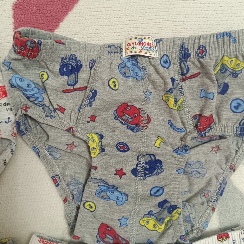 Erkek Çocuk Baskılı Gri Boxer Seti - Görsel 2