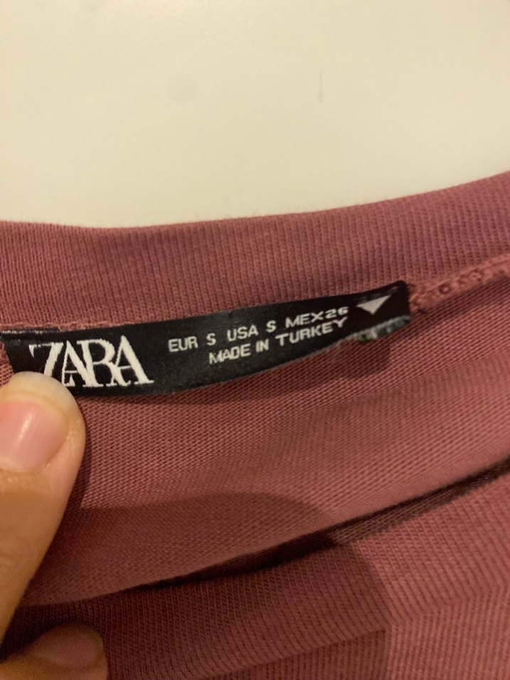 Koyu pembe Kolsuz Crop Top - Görsel 2