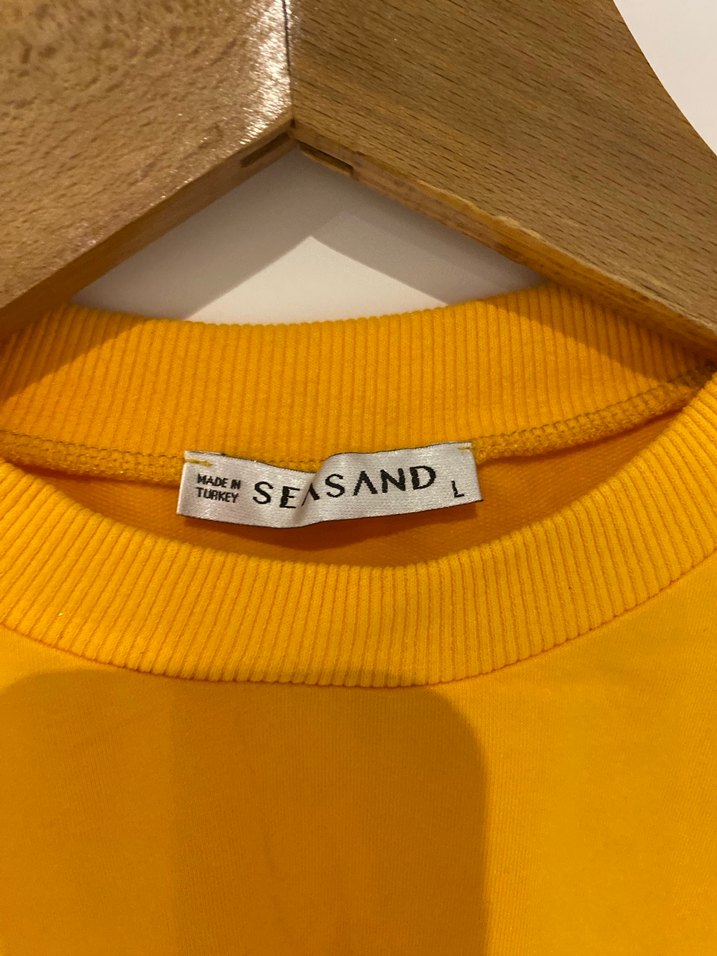 Sarı Kısa Kollu Kız Sweatshirt - Görsel 2