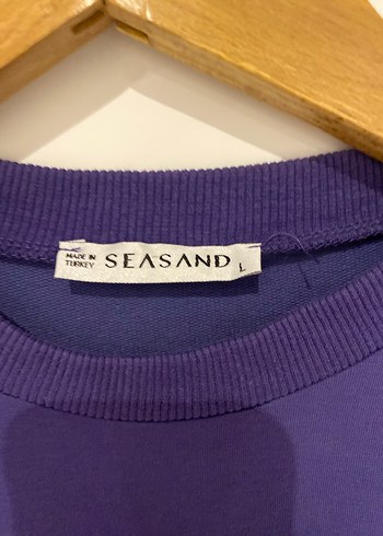 Mor Kısa Kollu Crop Top - Görsel 2