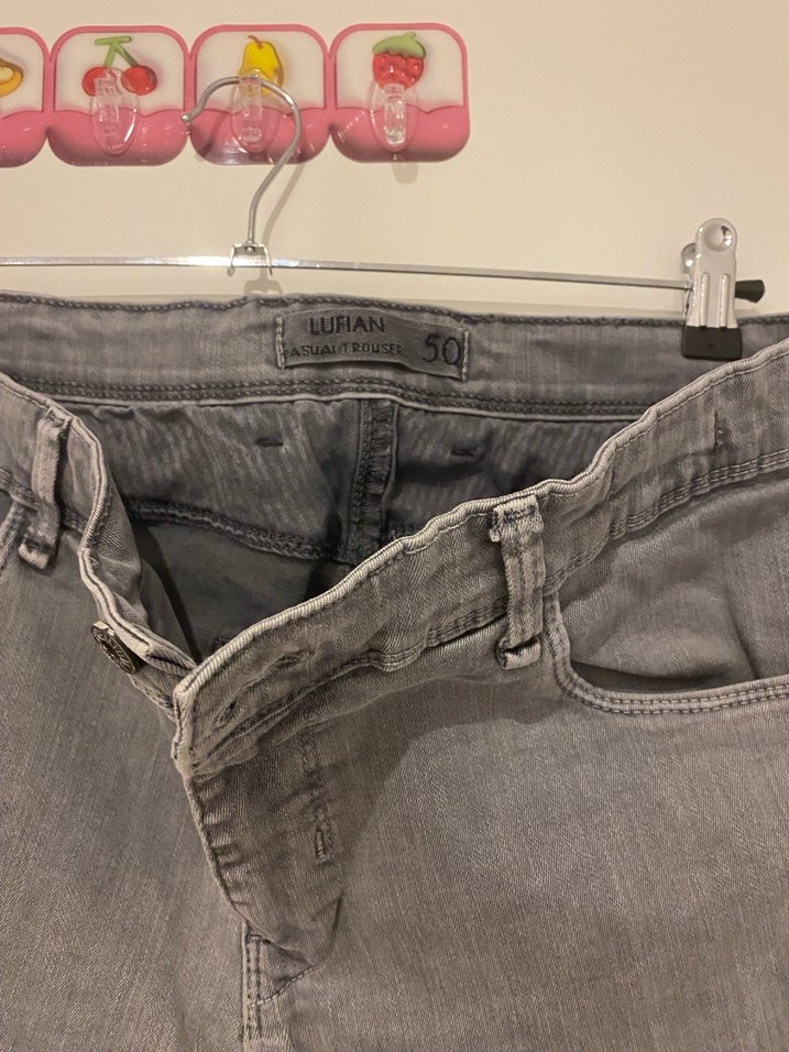 Gri Regular Fit Erkek Kot Pantolon - Görsel 2