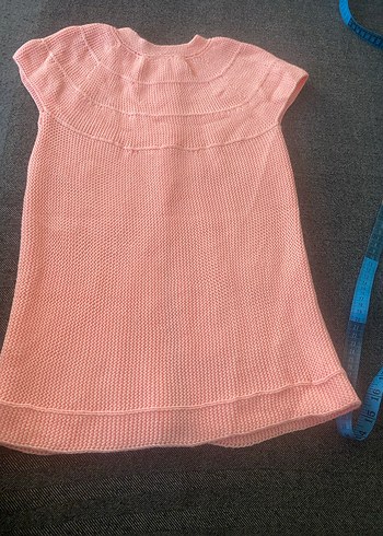 Düğmeli Kız Çocuk Pembe Triko Yelek - Görsel 2