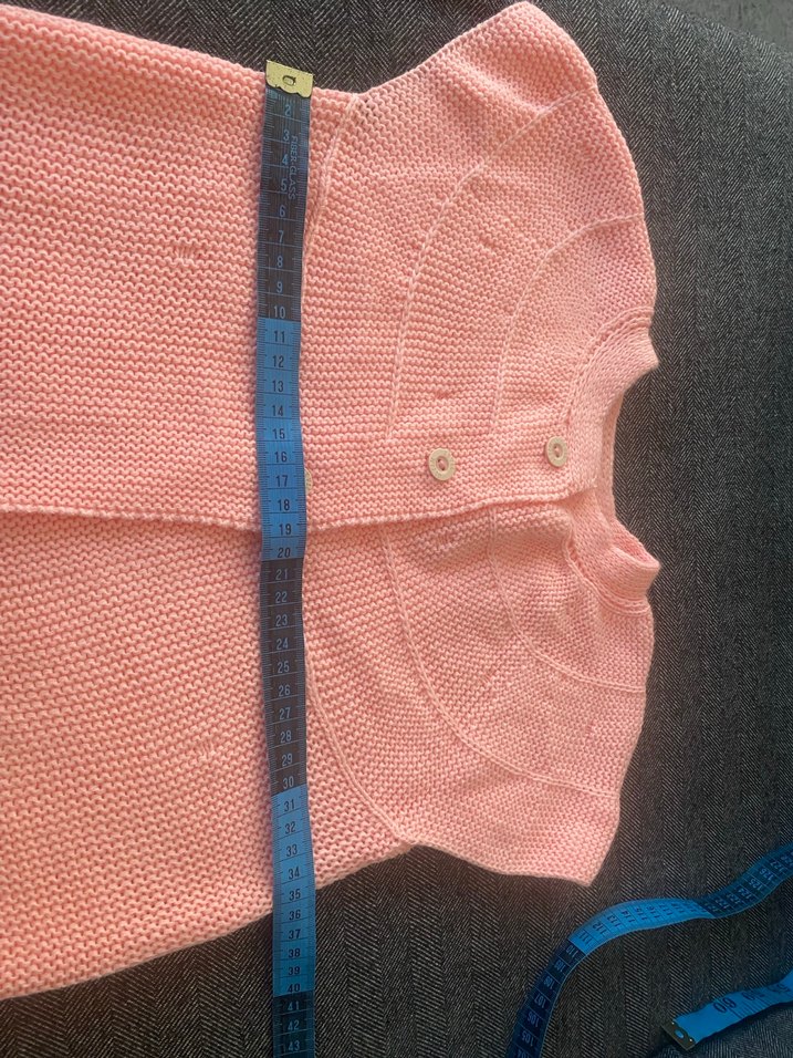 Düğmeli Kız Çocuk Pembe Triko Yelek - Görsel 5