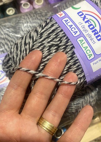 Oxford Alaca El İpi 5lı Paket Gri-Beyaz - Görsel 4