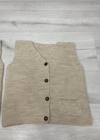 Bej unisex Çocuk Triko Süveter - Görsel 5