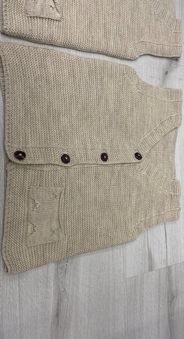 Bej unisex Çocuk Triko Süveter - Görsel 4